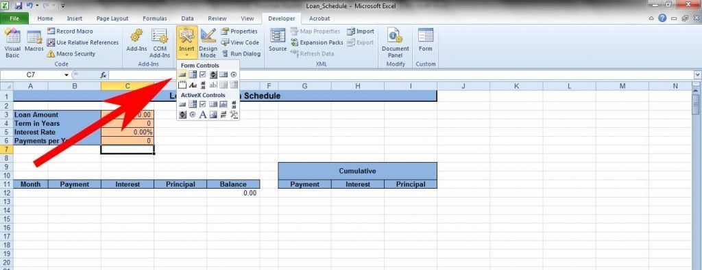 Creating a Form button for the "Reset" macro