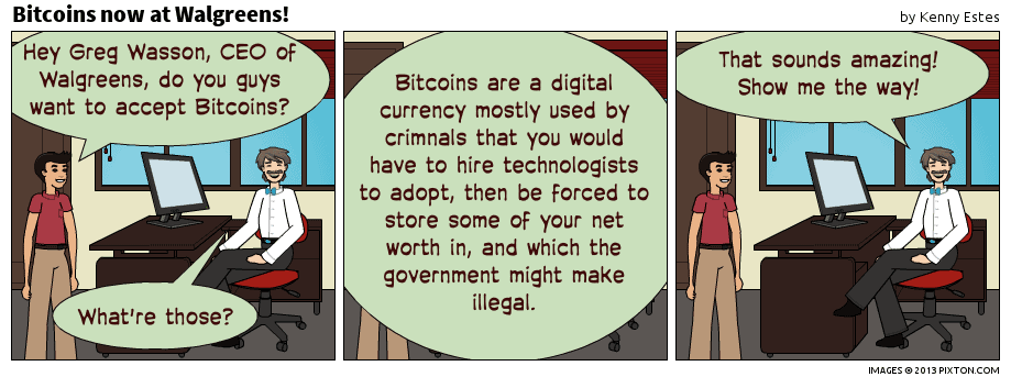 Bitcoins at Walgreens