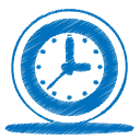 blue clock icon