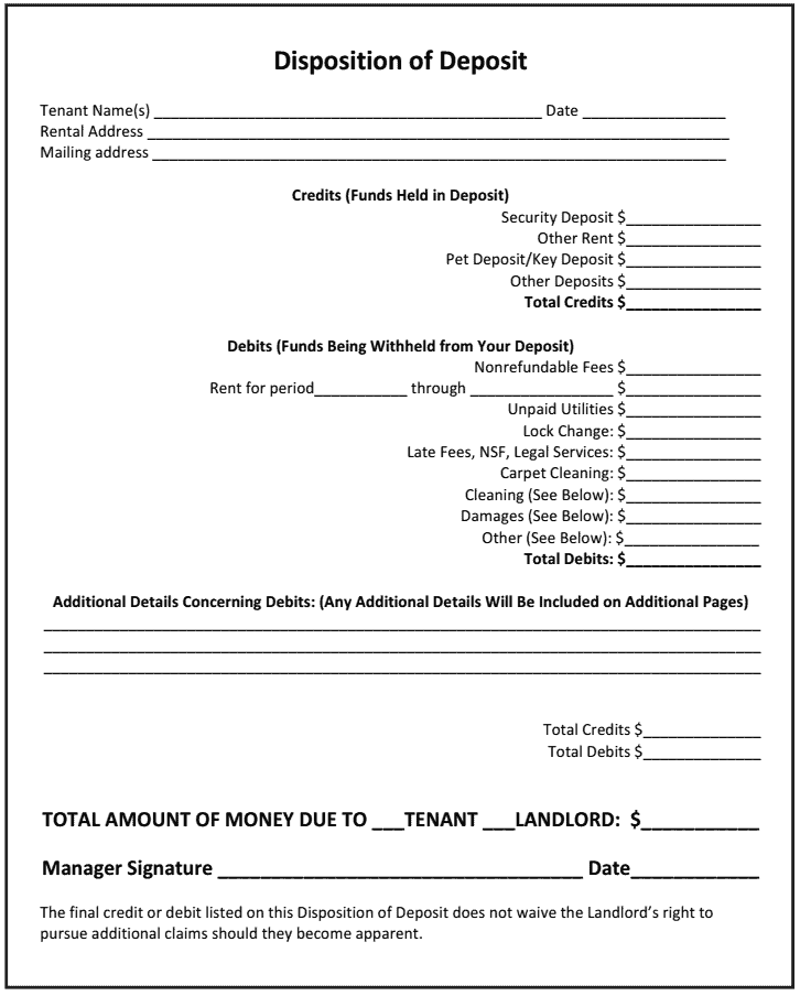 Non Refundable Deposit Agreement Template | PDF Template