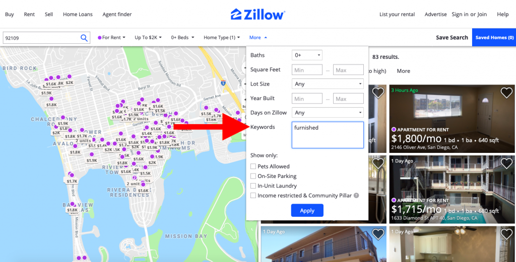 finding properties on airbnb