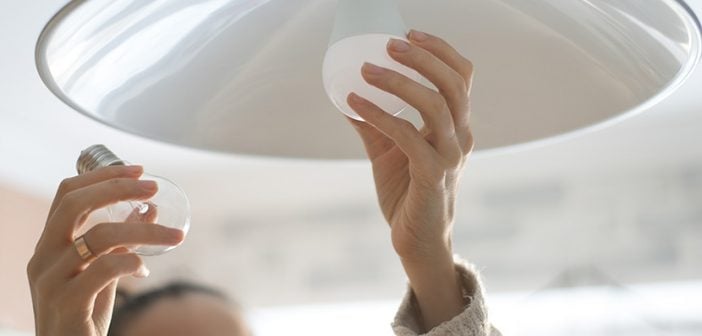 Power save LED lamp changing