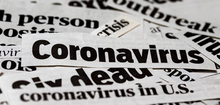 Coronavirus, covid-19 newspaper headline clippings