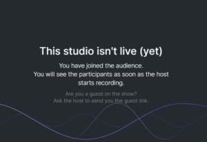 studio not live yet.