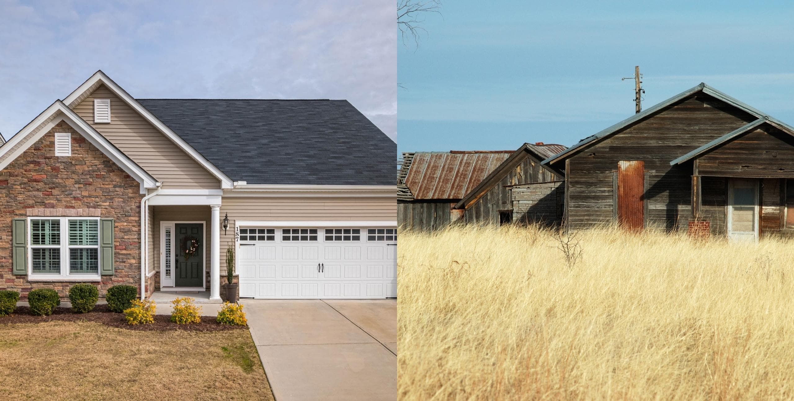 A move-in ready home compared to a fixer upper.