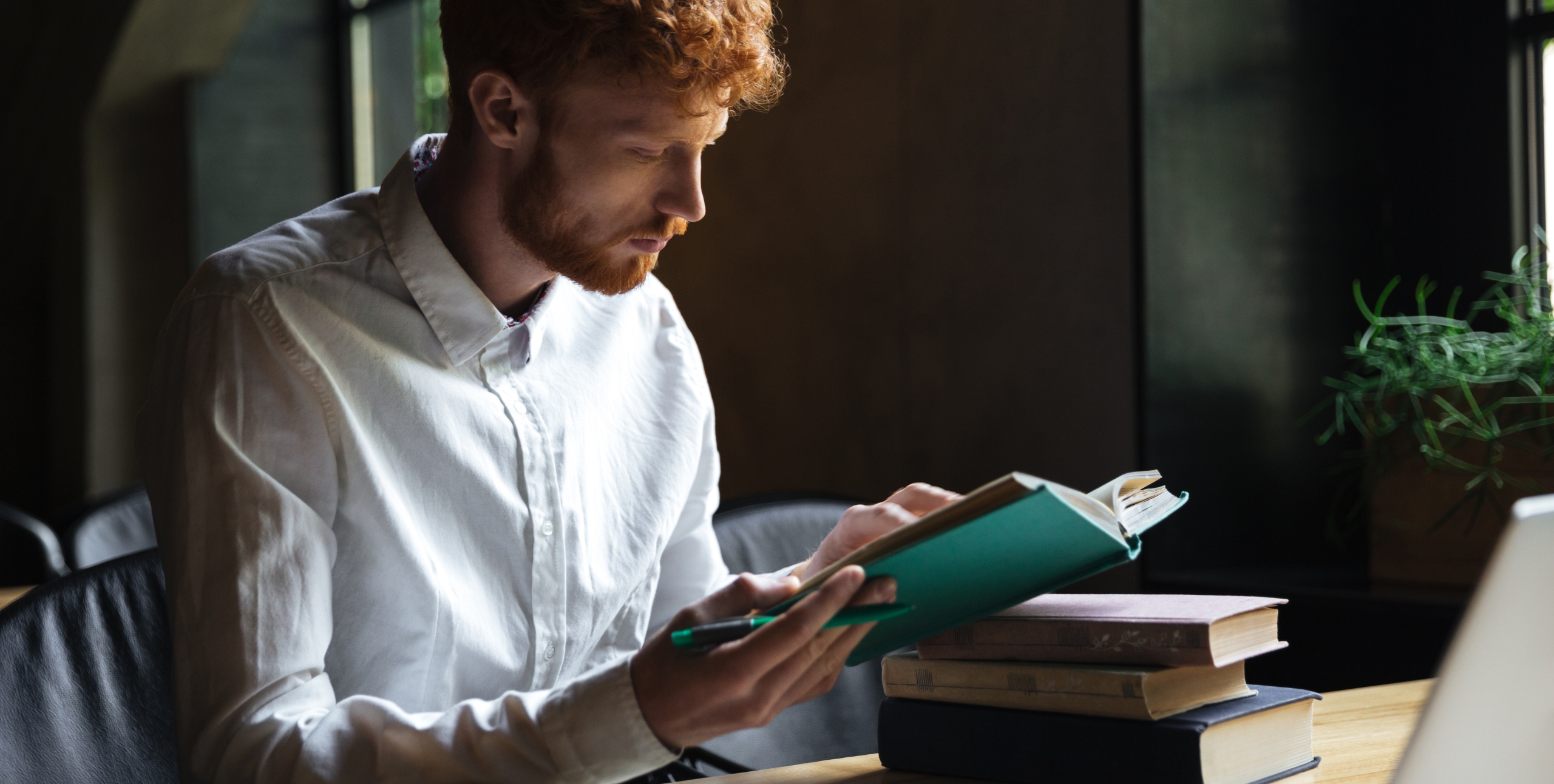 man reading pillars of wealth