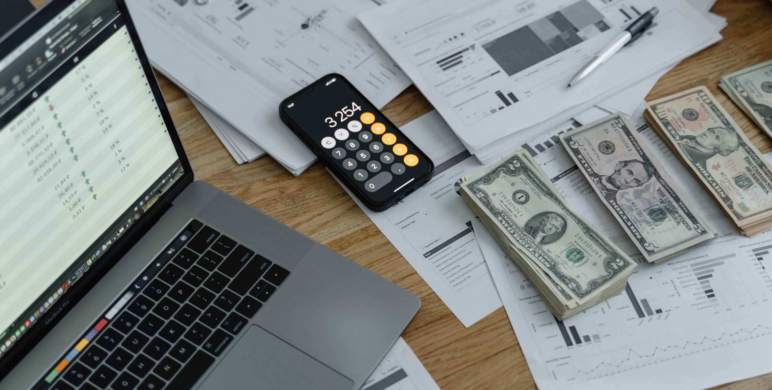 calculating wealth with spreadsheet