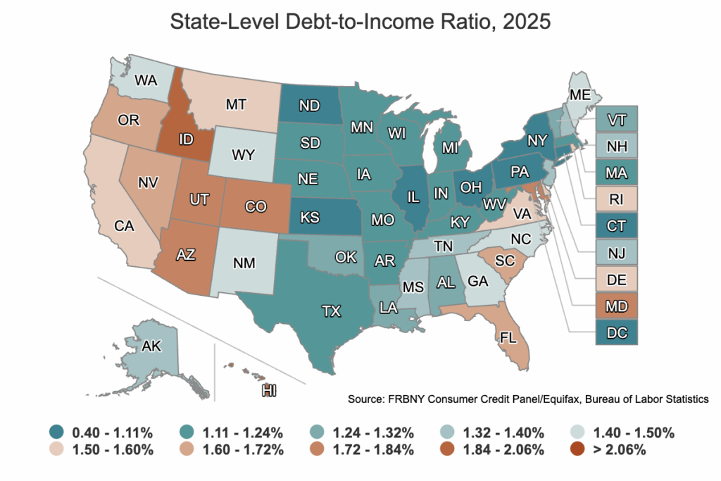 America's Debt-to-Income Map Reveals Key Stats About Local Real Estate Markets 2 chart